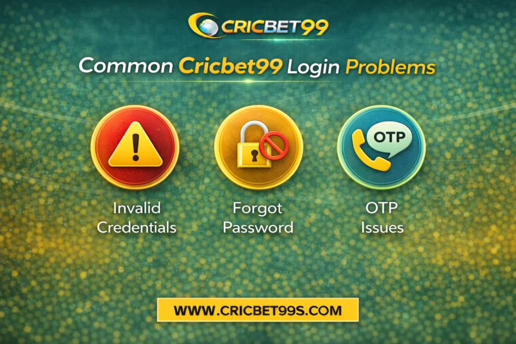 Common cricbet 99 login problems