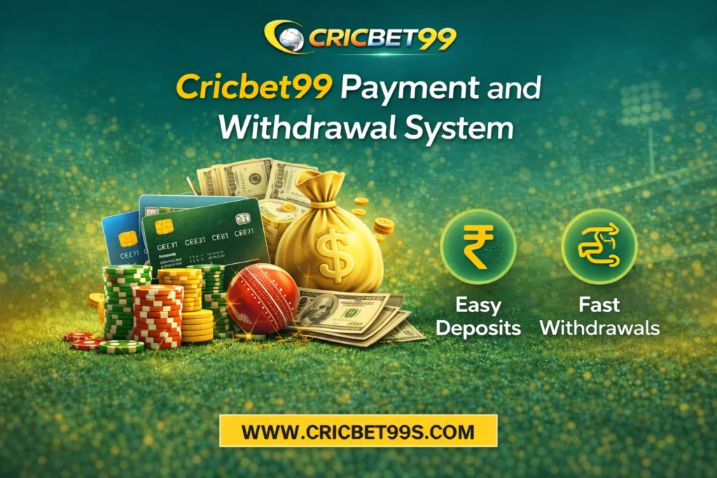 Cricbet 99 payment and withdrawal sysytem