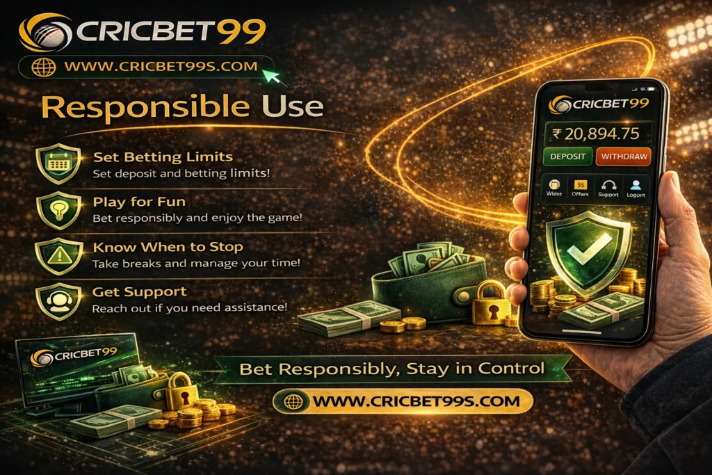 Cricbet99 bet responsibly, stay in control