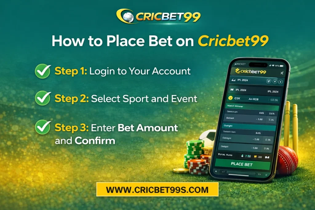 How to place bet on cricbet99