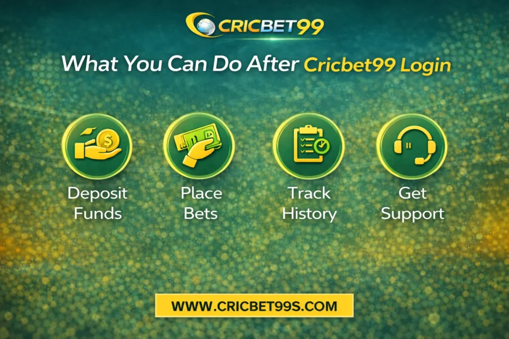 What can you do after cricbet99 login